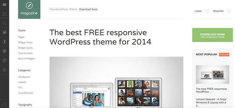"free wordpress themes best 2014 responsive premium portfolio blog photography business ecommerce"