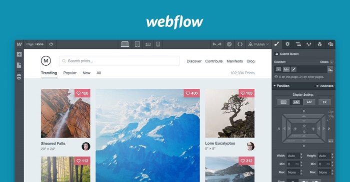 editing with webflow