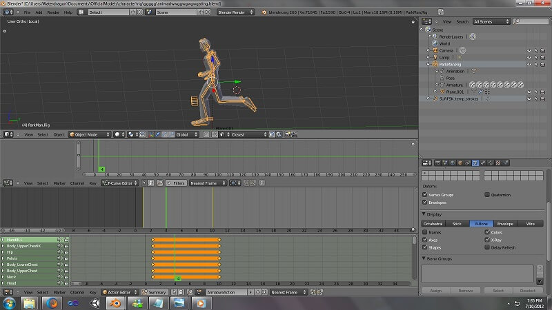 Blender, animation making software