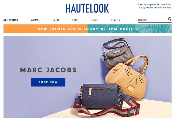 Hautelook website screenshot