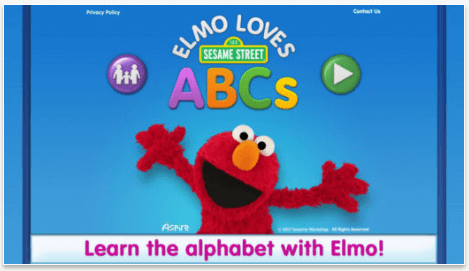 Elmo Loves ABCs app for ipad