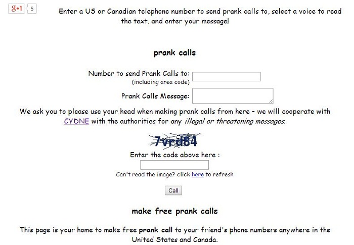free prank call website like prankdial